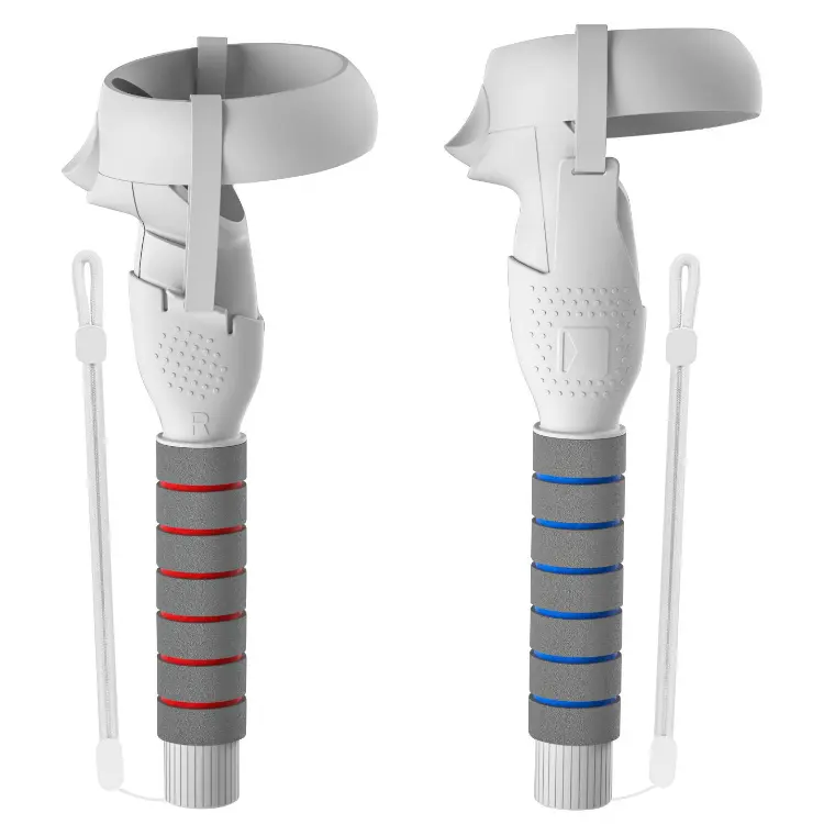 Nova Design Handle Attachments for Meta Quest 2 – Enhanced Grip, Dual Handles, Extension Grips for VR Games like Gorilla Tag (Long Arms), Beat Saber, and Golf Games