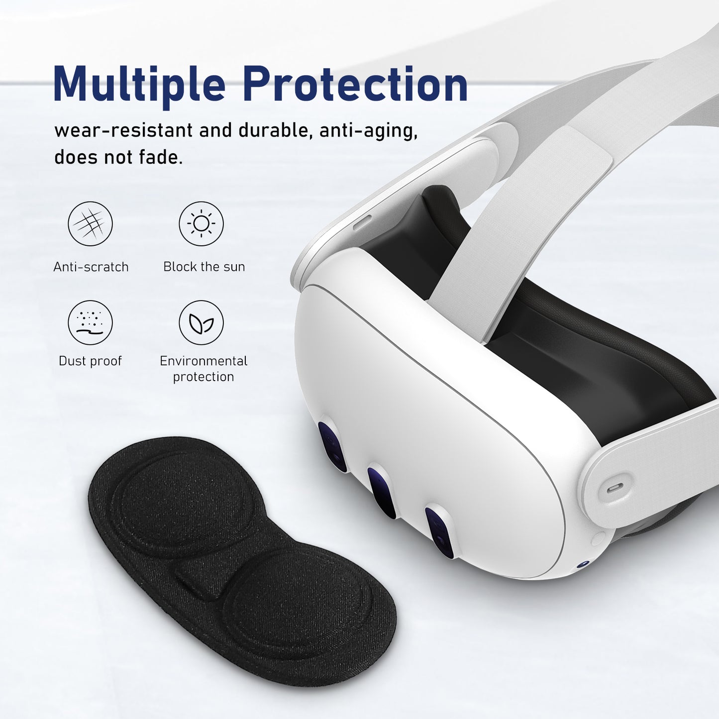 Nova Design Universal Lens Cover for VR Headsets (Quest 3 & 3S, Quest 2, Apple Vision Pro, Pico) – Soft, Durable, Sun-Proof Protection for VR Lenses