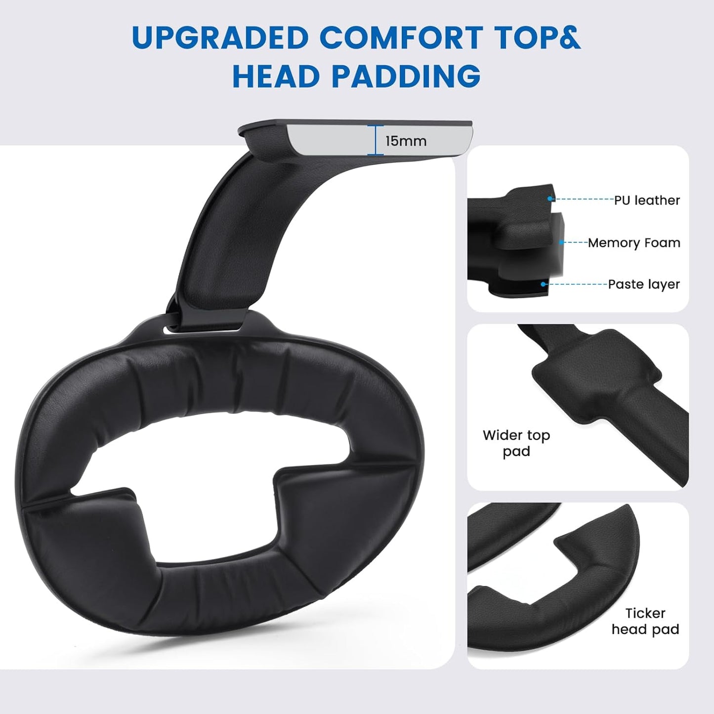 Nova Battery Head Strap for Meta Quest 3, Increase Play-Time and Comfort in VR