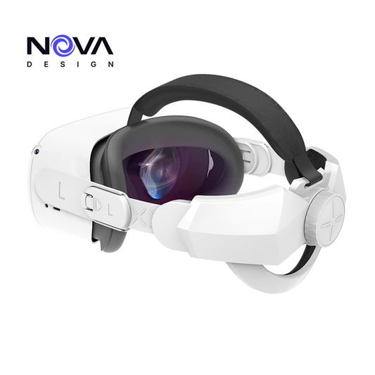 Nova Design Comfort Head Strap for Meta Quest 2 – Elite Strap Replacement, Enhanced Comfort, PU Leather Cushion, Durable & Scratch-Resistant for Long VR Sessions