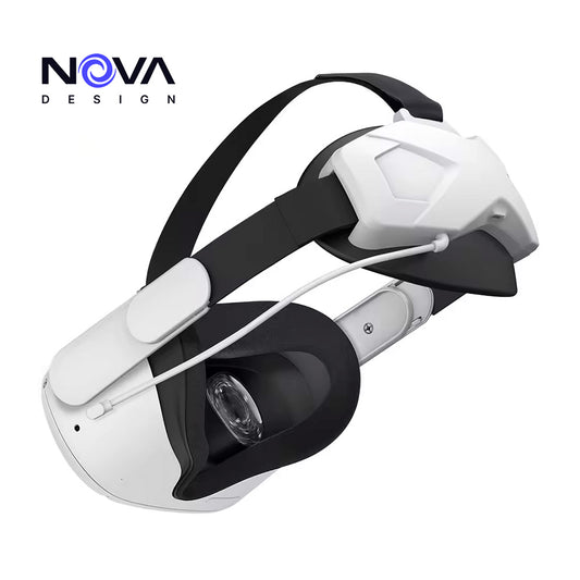 Nova Design Battery Head Strap for Meta Quest 2 – Extended Playtime, 5000mAh Battery, Adjustable Fit, Ergonomic Comfort for Long VR Sessions